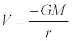 Gravitational Potential Equation