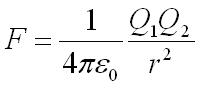 coulombs law equation