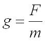 gravitational field strength equation
