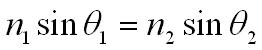 law of refraction equation