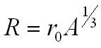 nuclear radius equation
