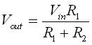 potential divider equation