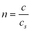 refractive index equation